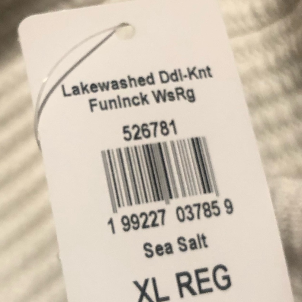 Sale! L.L. Bean Cream Ribbed Funnel Neck Sweater in Sea Salt - Picture 6 of 9
